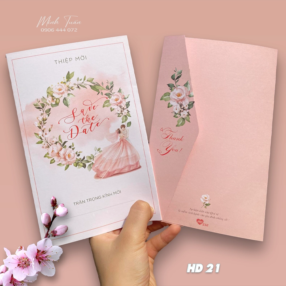 In thiệp cưới giá rẻ. Mẫu thiệp cưới save the date