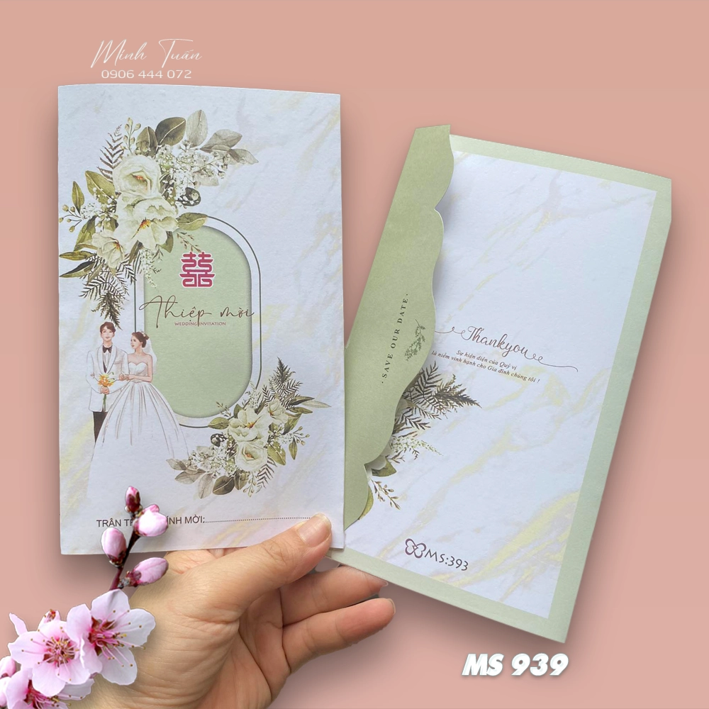 In thiệp cưới giá rẻ. Mẫu thiệp cưới đẹp sang trọng